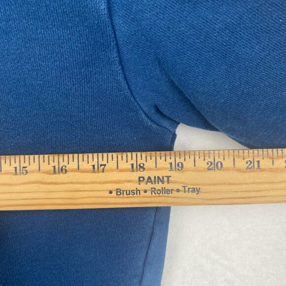 Adidas Sweater Adult Medium Blue Hoodie Logo Sweatshirt Pullover Casual - Picture 4 of 7